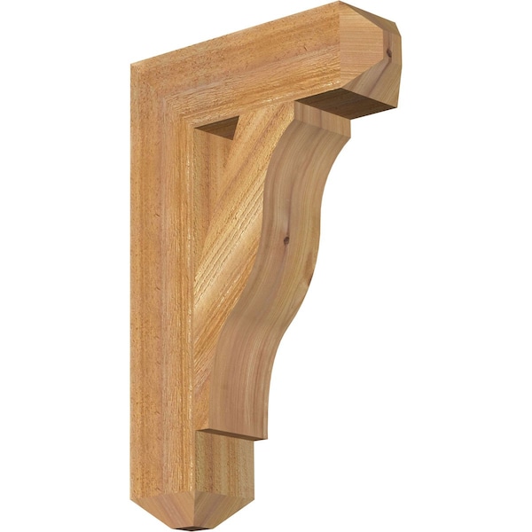 Ekena Millwork Funston Craftsman Rough Sawn Bracket, Western Red Cedar, 4"W x 14"D x 22"H BKT04X14X22FST04RWR - main